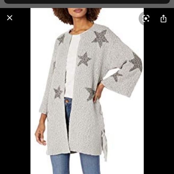 Cupcakes and Cashmere Star Jacquard Cardigan NEW - Picture 1 of 3